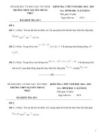 Đề thi toán 11 - sưu tầm đề kiểm tra, thi học kỳ, thi học sinh giỏi tham khảo bồi dưỡng (28)