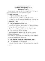 ĐỀ  ÔN TẬP HỌC KỲ II MÔN LỊCH SỬ TRƯỜNG CHU VĂN AN HÀ NỘI