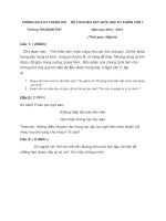 Đề kiểm tra giữa học kì 2 lớp 7 môn Văn - THCS Kim Thư năm 2015