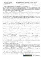 Đề thi thử đại học môn Vật lý chọn lọc số 11