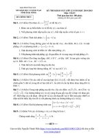 Đề thi thử THPT quốc gia chọn lọc số 70.2015