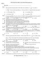Đề ôn thi đại học môn Vật lý số 105