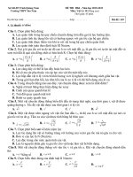 ĐỀ THI HKI VẬT LÝ 10  THPT SÀO NAM