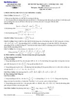 Đề thi thử dại học môn Toán có đáp án số 2