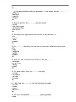 Tổng hợp câu hỏi trắc nghiệm môn Tiếng Anh (14)