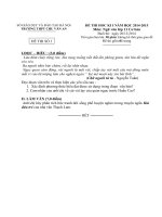 TRƯỜNG THPT CHU VĂN AN KỲ THI HỌC KỲ I NĂM HỌC 2014 – 2015 Đề Văn HKI - 11CB đề dự bị