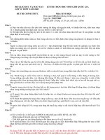 KÌ THI CHỌN HỌC SINH GIỎI QUỐC GIA  LỚP 12 THPT NĂM 2009 Môn: SINH HỌC