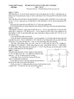 Đề khảo sát chất lượng môn Vật lý 10 chuyên Hà Tĩnh
