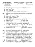 Đề sinh học 12 - sưu tầm giới thiệu đề kiểm tra, thi học sinh giỏi, thi thử đại học tham khảo (152)