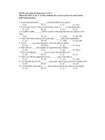 Đề thi cụm động từ tiếng anh 12 số 3