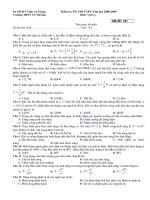 Đề ôn thi TN - THPT Võ Thị Sáu, An Giang môn vật lý