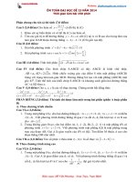 ÔN TOÁN ĐẠI HỌC ĐỀ 15 NĂM 2014