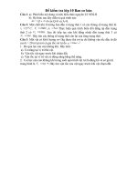 Đề kiểm tra Vật lí lớp 10 học kì 2