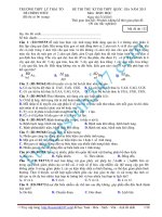 Đề sinh học 12 - sưu tầm giới thiệu đề kiểm tra, thi học sinh giỏi, thi thử đại học tham khảo (15)