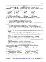 Đề thi học sinh giỏi môn Tiếng Anh (6)