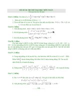 Đề thi thử đại học môn Toán tuyển chọn số 38