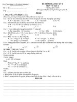 Trường THCS Lê Hồng Phong  ĐỀ THI HỌC KỲ II – NĂM HỌC 2013 – 2014 LỚP 8 MÔN TIN HỌC