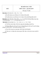 Đề kiểm tra 1 tiết Đại số lớp 9 - Đề 8