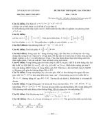 Đề luyện thi thử THPT quốc gia môn Toán số 6