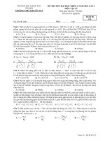 Đề thi thử đại học môn Vật lý chọn lọc số 10