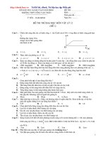 Đề ôn thi đại học môn Vật lý số 112