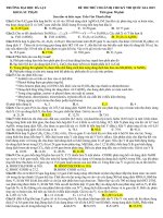 Đề thi thử THPT Quốc gia môn Hóa học chọn lọc số 11