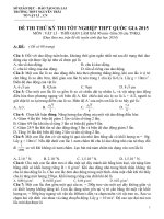 Gói 1 tuyển tập đề vật lí tỉnh Gia Lai năm 2015 (1)