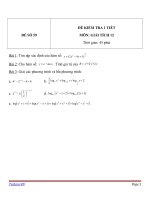 Đề kiểm tra 1 tiết môn Toán lớp 12 - Đề (59)