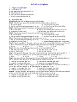 Đề thi trắc nghiệm và tự luận môn vật lý 9 đề số 16