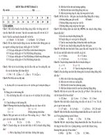 Kiểm tra 45 phút Khối 10 Cơ Bản bài số 1 môn vật lý