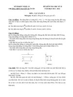 ĐỀ THI HỌC KÌ 2 VÀ ĐÁP ÁN CHI TIẾT MÔN VẬT LÝ K10, K11 - THPT NGUYỄN XUÂN ÔN