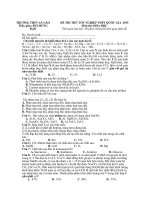 Đề thi thử THPT Quốc gia môn Hóa học chọn lọc số 56