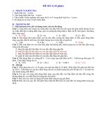 Đề thi trắc nghiệm và tự luận môn vật lý 9 đề số 4