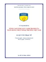Nâng cao năng lực cạnh tranh của ngân hàng TMCP Ngoại thương Việt Nam