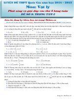 ĐỀ THI THỬ THPT QUỐC GIA LẦN 8 môn vật lý