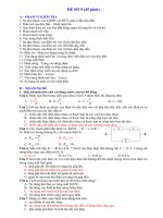 Đề thi trắc nghiệm và tự luận môn vật lý 9 đề số 9