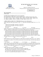 ĐỀ THI THỬ KHỐI A VÀ A1 năm 2014 môn hóa học (1)