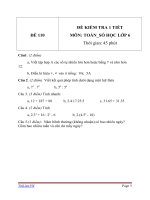 Đề kiểm tra 1 tiết môn Toán lớp 6 - Đề (110)