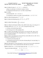 Đề thi thử THPT quốc gia chọn lọc số 96.2015
