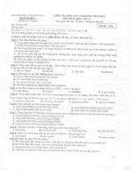 thpt hoàng văn thụ Đề thi Học kỳ 1 môn Hóa học lớp 12 - năm học 2013-2014