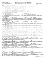 Đề kiểm tra học kì môn Hóa lớp 11 (6)