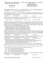 đề thi thử chuyên Nguyễn Huệ lần 3 (hà nội) môn vật lý