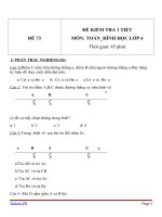 Đề kiểm tra 1 tiết môn Toán lớp 6 - Đề (73)