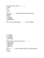 Tổng hợp câu hỏi trắc nghiệm môn Tiếng Anh (45)