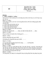 Đề kiểm tra 1 tiết lớp 7 môn vật lý đề số 1 trường THCS phúc đồng