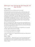 Đề thi học kì 1 lớp 7 môn Văn năm 2014 - Quận Tân Bình