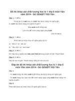 Đề kiểm tra học kì 1 lớp 6 môn Văn năm 2014 - Việt Yên