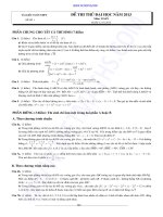 Đề luyện thi đại học môn Toán số 73