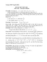 Đề luyện thi thử THPT quốc gia môn Toán số 2