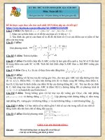 Đề thi thử THPT quốc gia môn Toán chọn lọc số 11